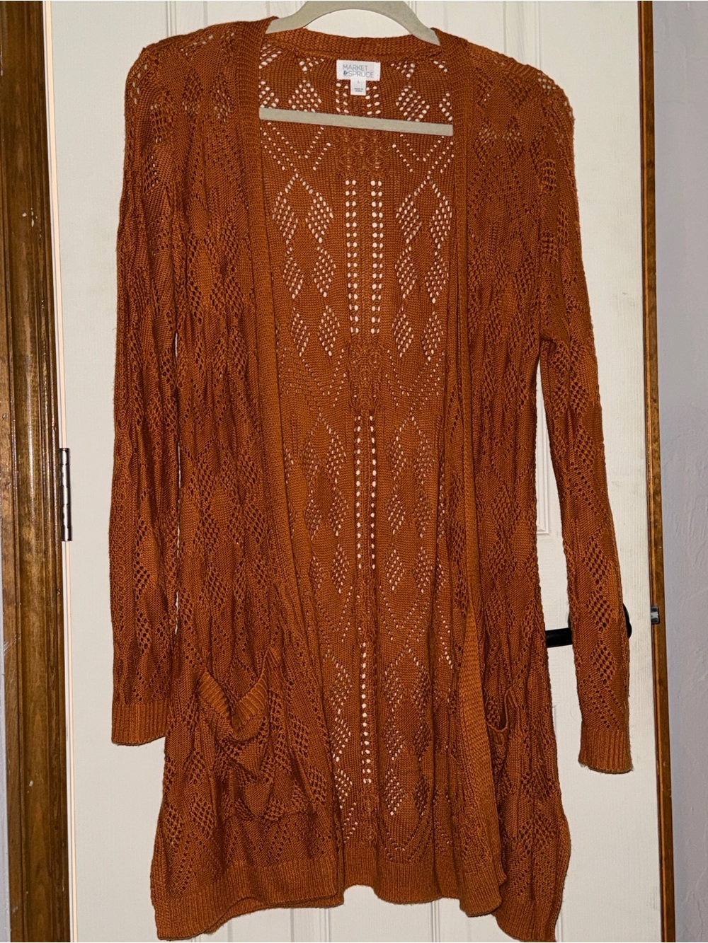 Market & Spruce Burnt Orange Cardigan